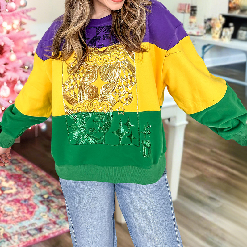 Queen Card Mardi Gras sweatshirt