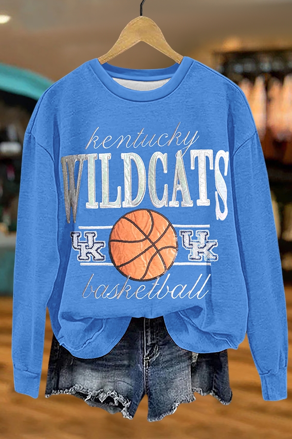Game Day Basketball Blue Sweatshirt