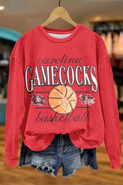 Game Day Basketball Red And Black Sweatshirt