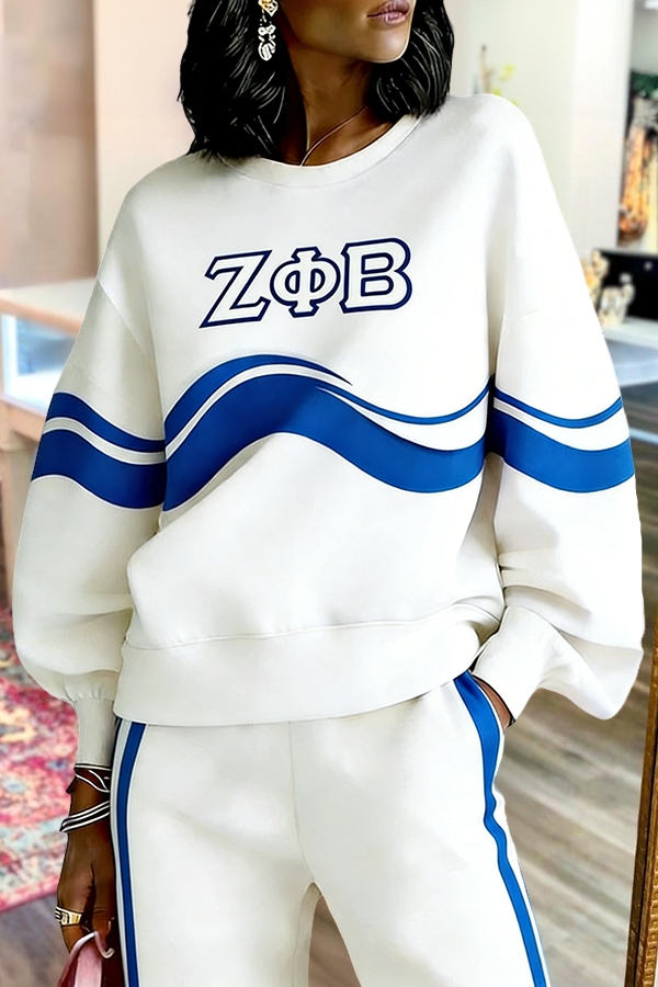 Zeta Phi Beta Sorority Wavy Stripe Sweatshirt