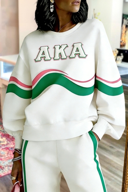 Alpha Kappa Alpha Sorority Wavy Stripe Sweatshirt