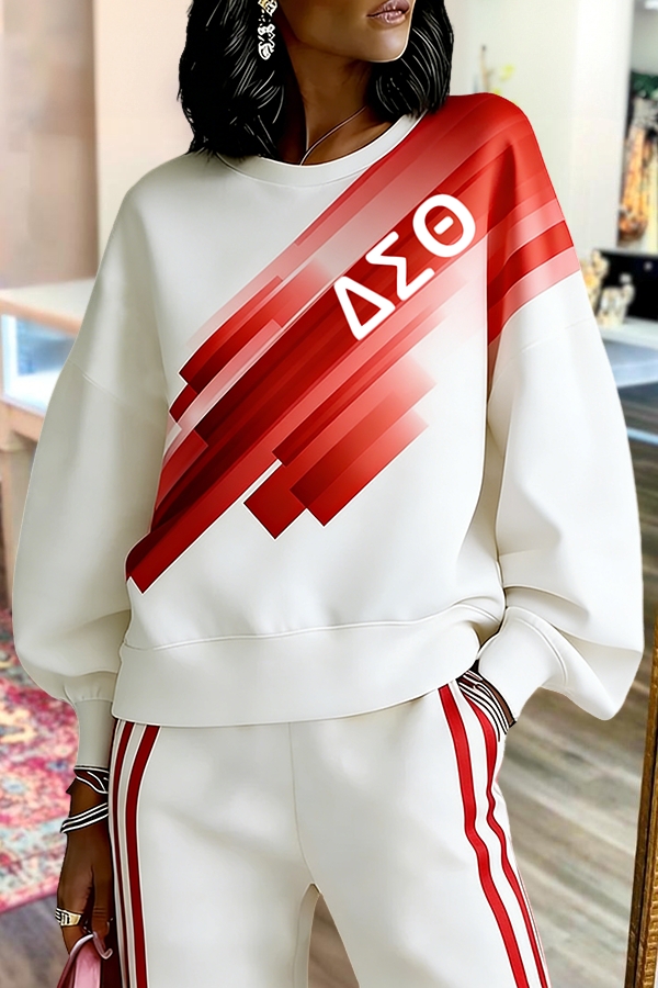 Delta Sigma Theta Sorority Gradient Striped Sweatshirt