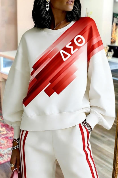 Delta Sigma Theta Sorority Gradient Striped Sweatshirt