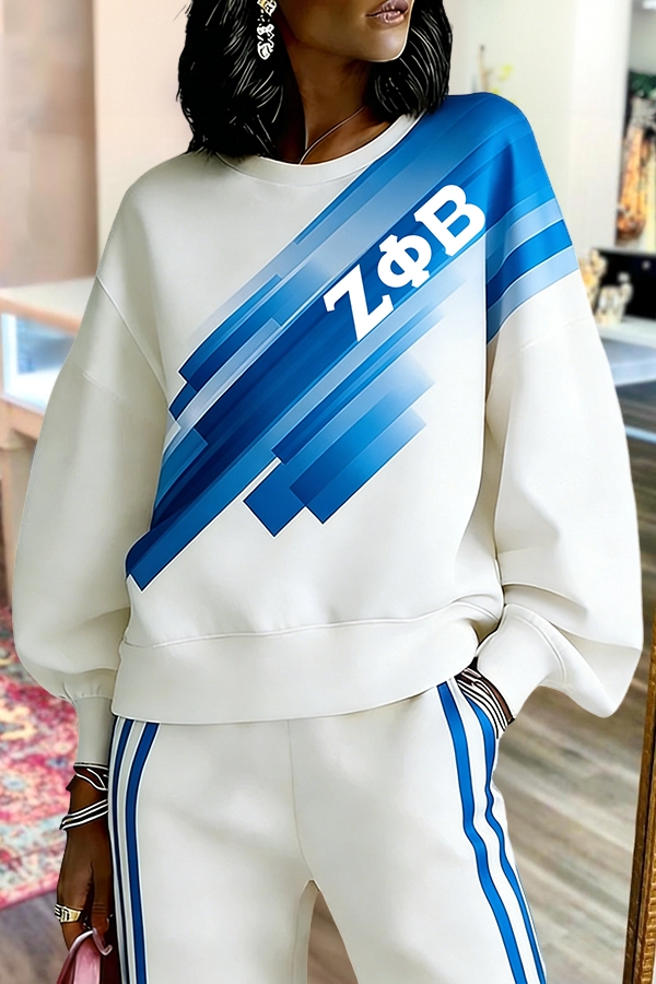 Zeta Phi Beta Sorority Gradient Stripe Sweatshirt