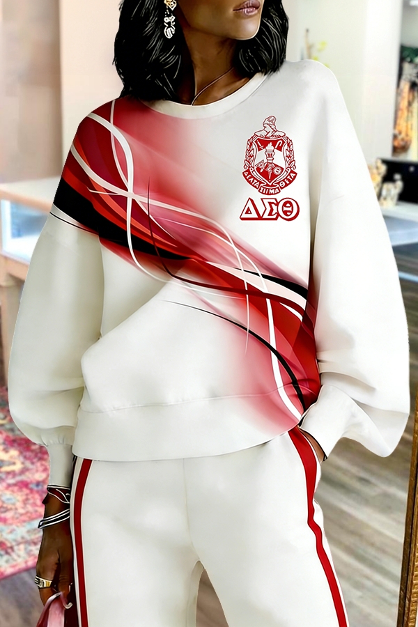 Delta Sigma Theta Sorority Simple Striped Sweatshirt