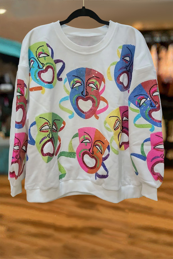 Mardi Gras Mask Sweatshirt