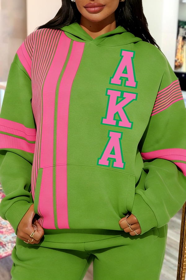 Alpha Kappa Alpha Sorority Striped Hoodie