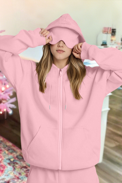 Airplane Eye Mask Hoodie Cardigan