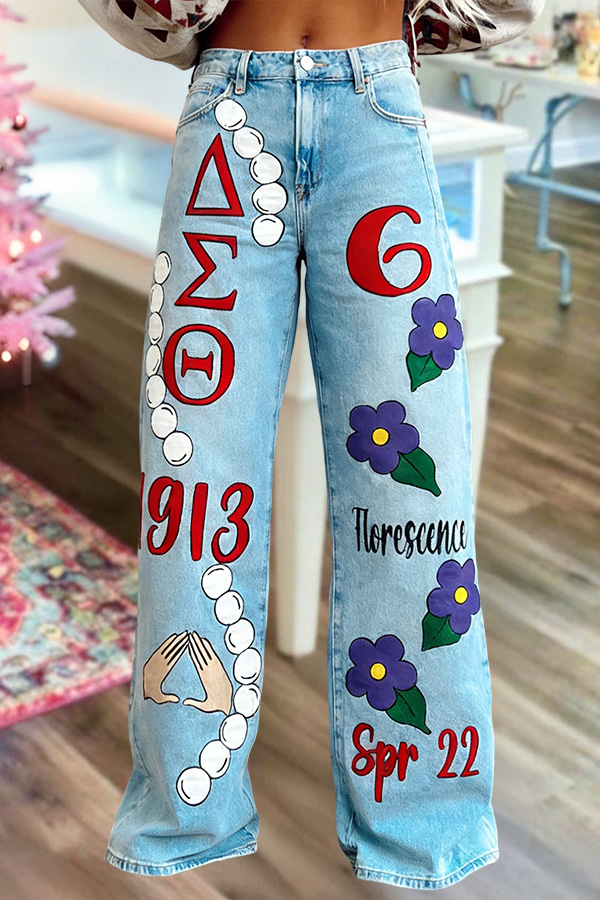 Delta Sigma Theta Sorority 1913 Wide-Leg Pants