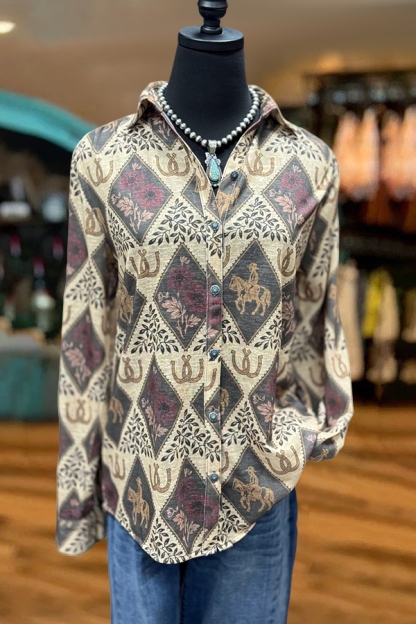 Vintage Cowgirl Horseshoe Shirt