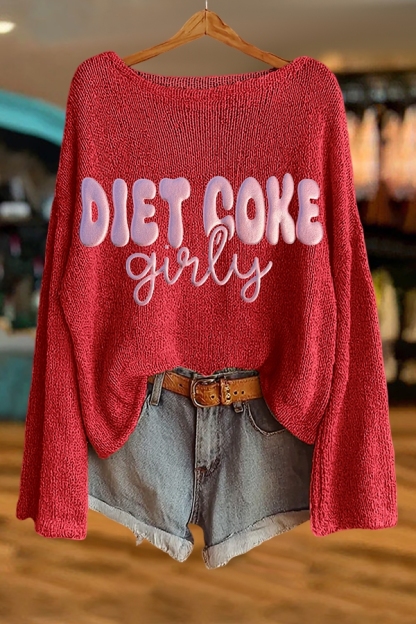Valentine's Day Diet Coke Girly Sweater