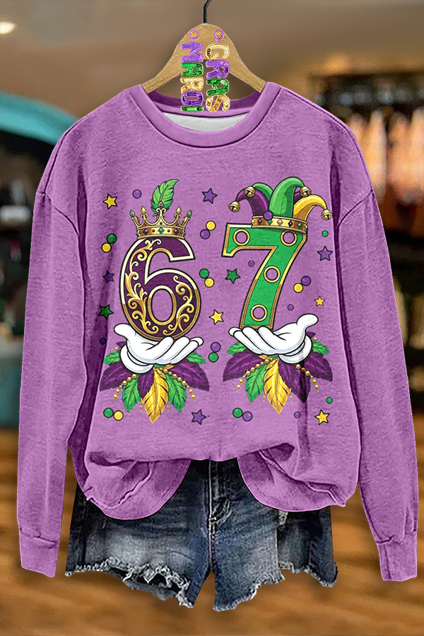 Mardi Gras 67 Clown Sweatshirt