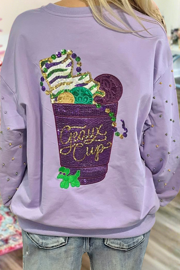 Mardi Gras Geaux Cup Sweatshirt
