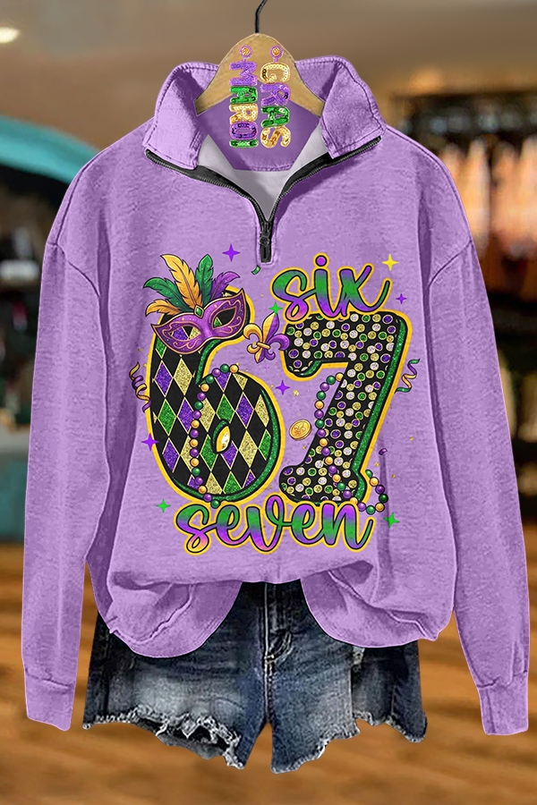Mardi Gras 67 Zippered Sweatshirt