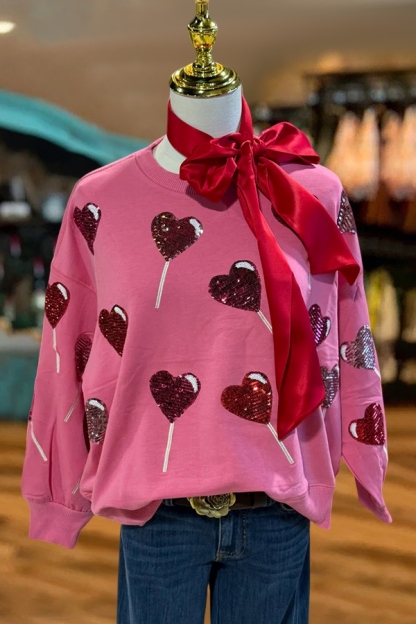 Valentine's Day Heart Lollipop Sweater