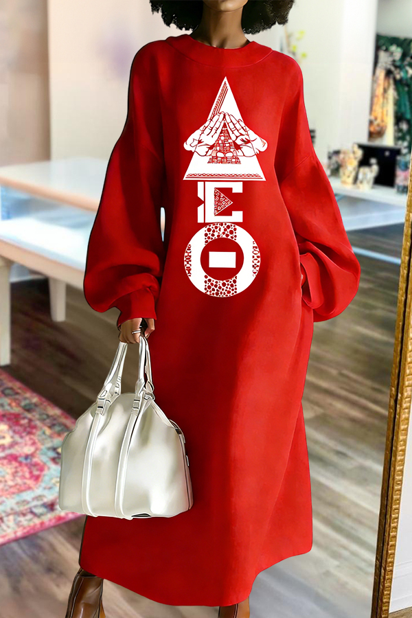 Delta Sigma Theta Sorority Sweatshirt Dress
