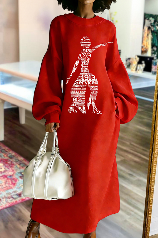 Delta Sigma Theta Sorority Sweatshirt Dress