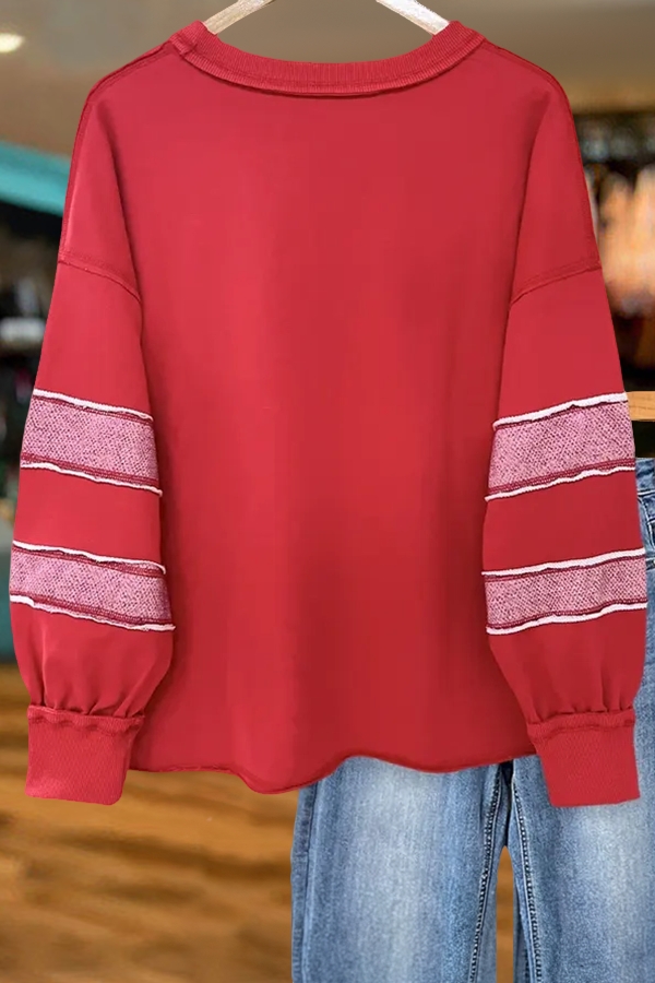 Valentine's Day Heart Patch Sweatshirt