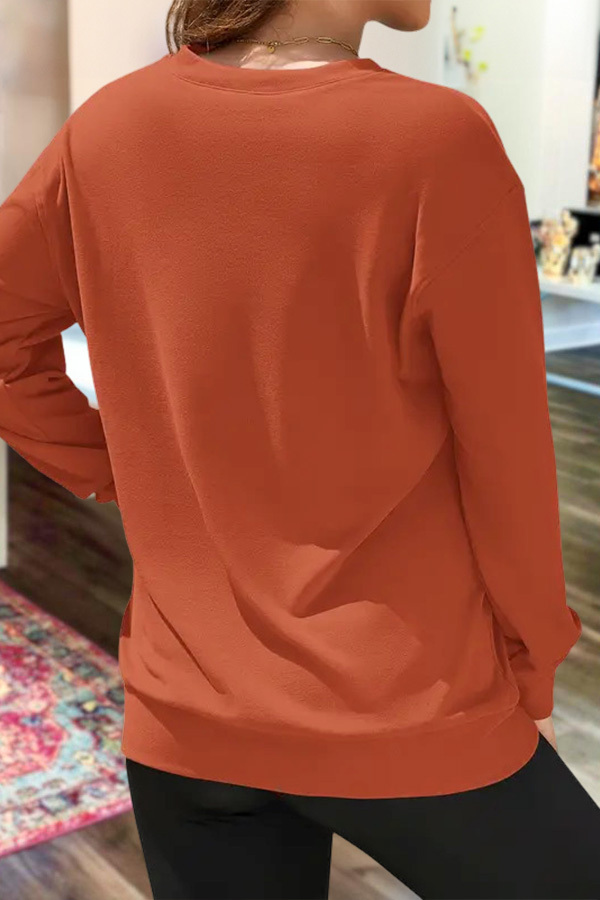 V-Neck Pocketed Pullover Sweatshirt