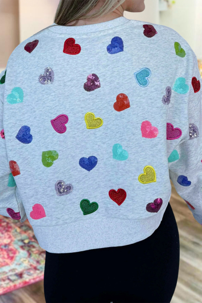 Valentine's Day Multi Heart Sweatshirt