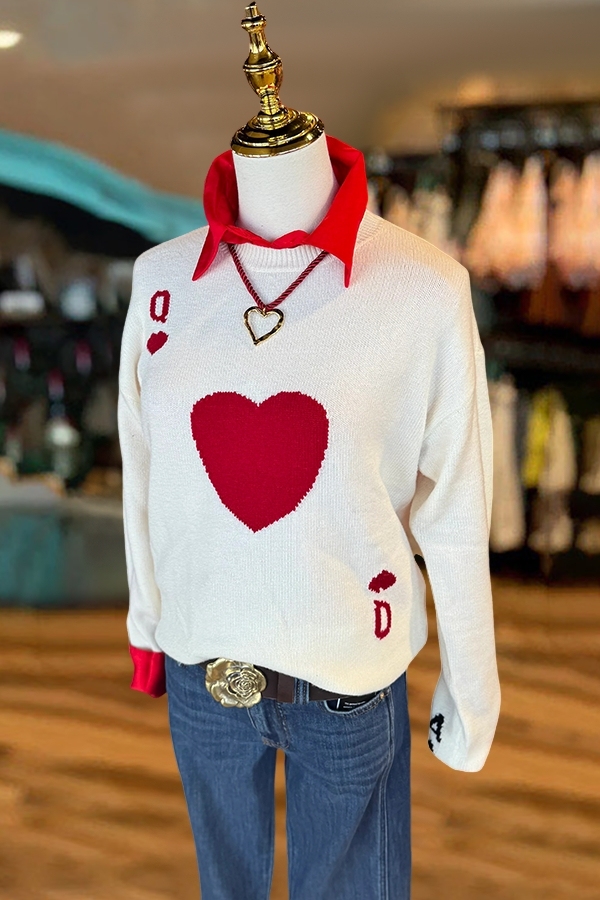 Valentine's Day Queen Of Hearts Sweater