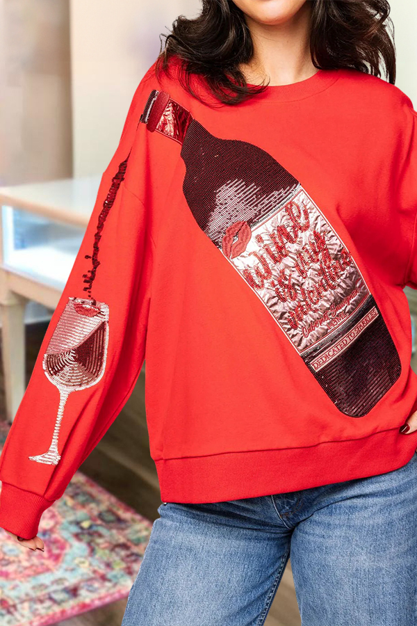 Wine Is My Valentine's Day Sweatshirt