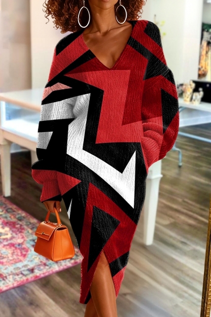 Delta Sigma Theta Sorority Slit Sweater Dress