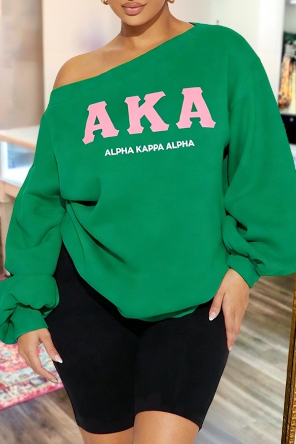 Alpha Kappa Alpha Sorority Off The Shoulder Sweatshirt