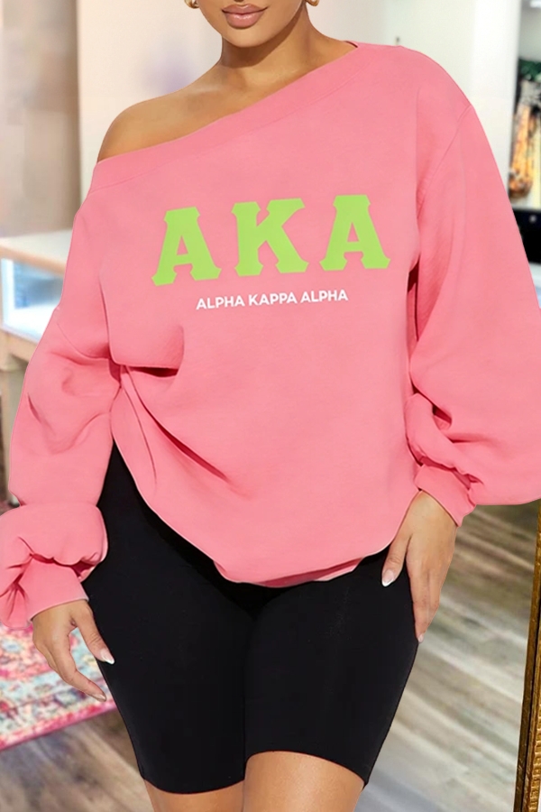 Alpha Kappa Alpha Sorority Off The Shoulder Sweatshirt