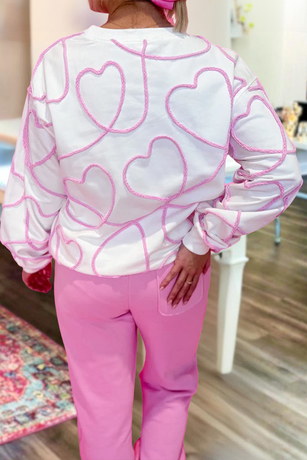 Valentine's Day Heart Line Sweatshirt