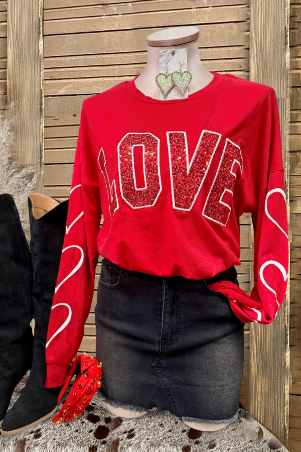 Valentine's Day Love Heart Sweatshirt