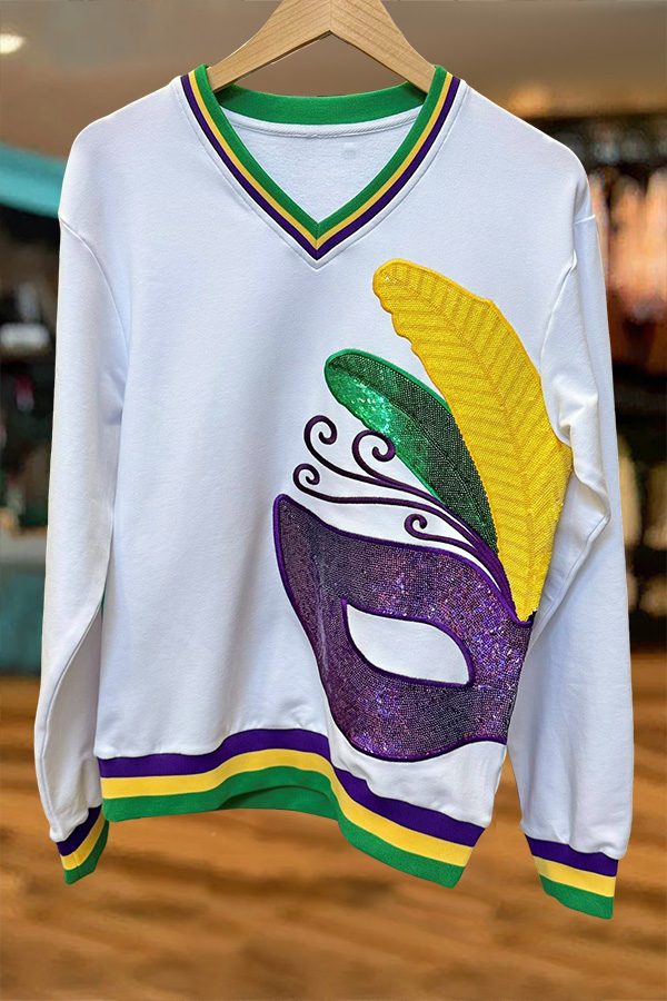 Mardi Gras Stunning Masked Sweatshirt