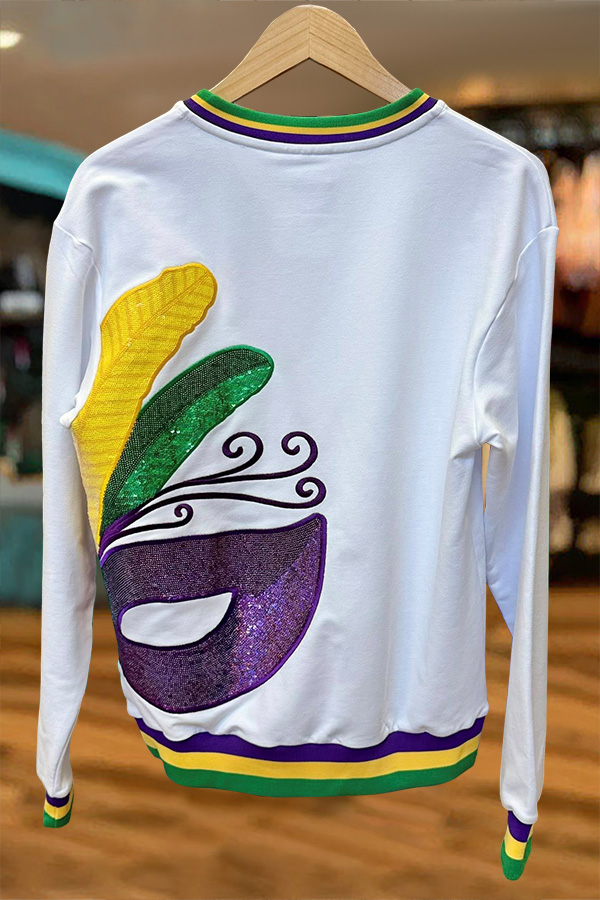 Mardi Gras Stunning Masked Sweatshirt
