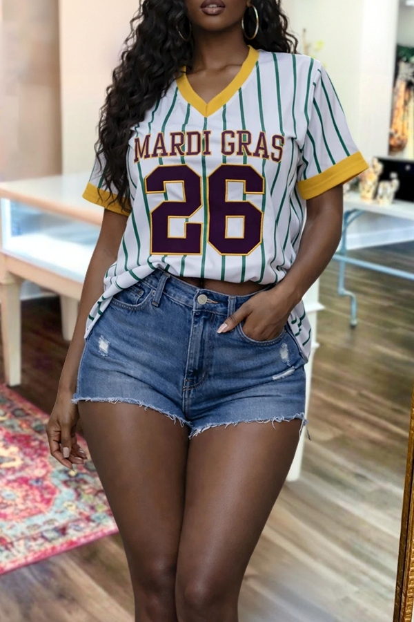 Mardi Gras Baseball T-Shirt