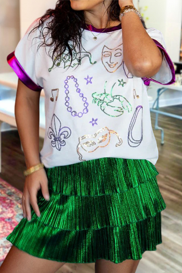 Mardi Gras Mask Bead T-Shirt