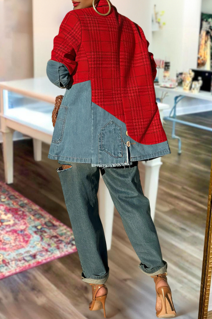 Delta Sigma Theta Sorority Denim Patchwork Blazer