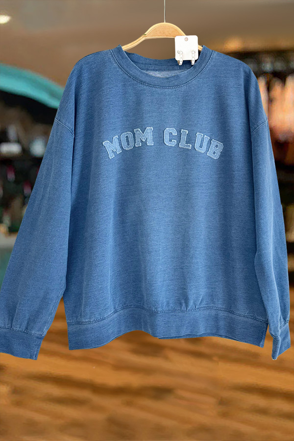 Mom Club Applique Sweatshirt