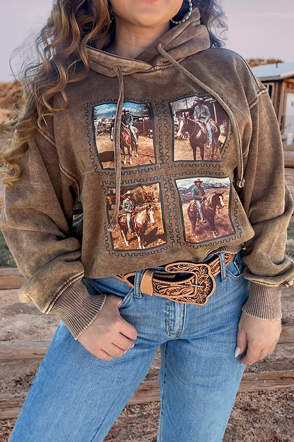 Western Cowgirl Vintage Hoodie