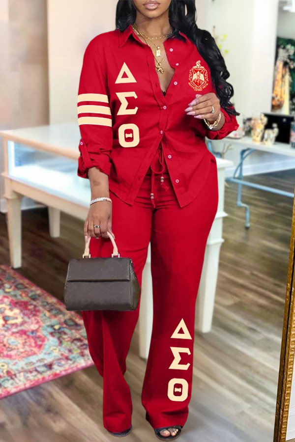 Delta Sigma Theta Sorority Shirt And Pants Two-Piece Set