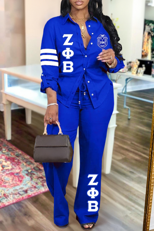 Zeta Phi Beta Sorority Shirt And Pants Two-Piece Set
