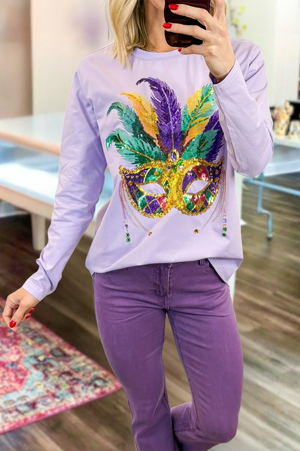 Mardi Gras Masquerade Mask Sweatshirt