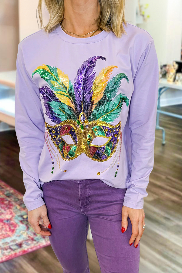 Mardi Gras Masquerade Mask Sweatshirt