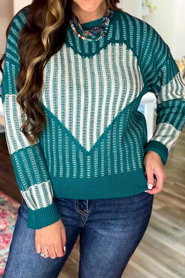 Valentine's Day Heart-Striped Sweater