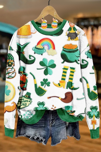 St. Patrick's Day Clover Sweatshirt
