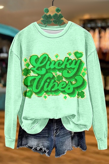 St. Patrick's Day Lucky Vibes Sweatshirt