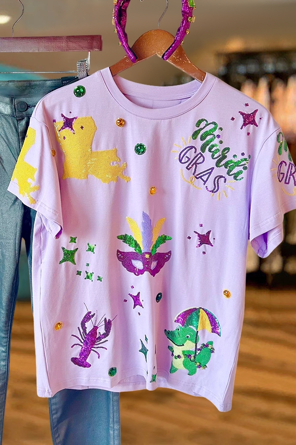 Mardi Gras Crawfish Alligator T-Shirt
