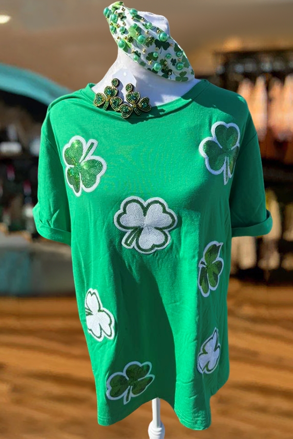 St. Patrick's Day Shamrock T-Shirt Dress