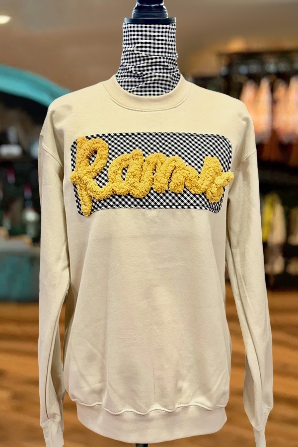 Women's sweatshirt | Rams Football Gold Sweatshirt |mywesternoutfit