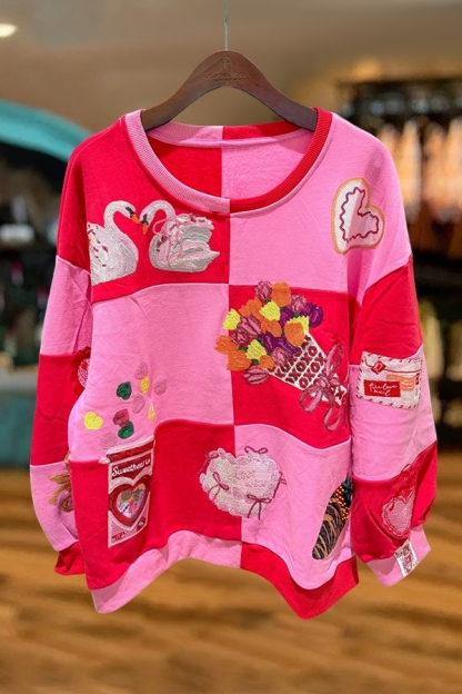 Valentine's Day Plaid Icon Sweatshirt