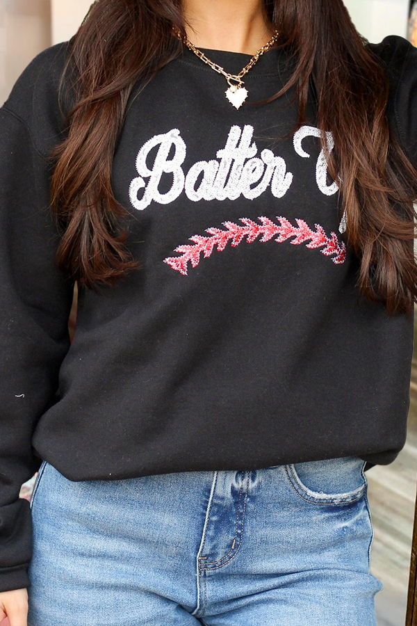 Women's sweatshirt | Batter Up Baseball Sweatshirt |mywesternoutfit